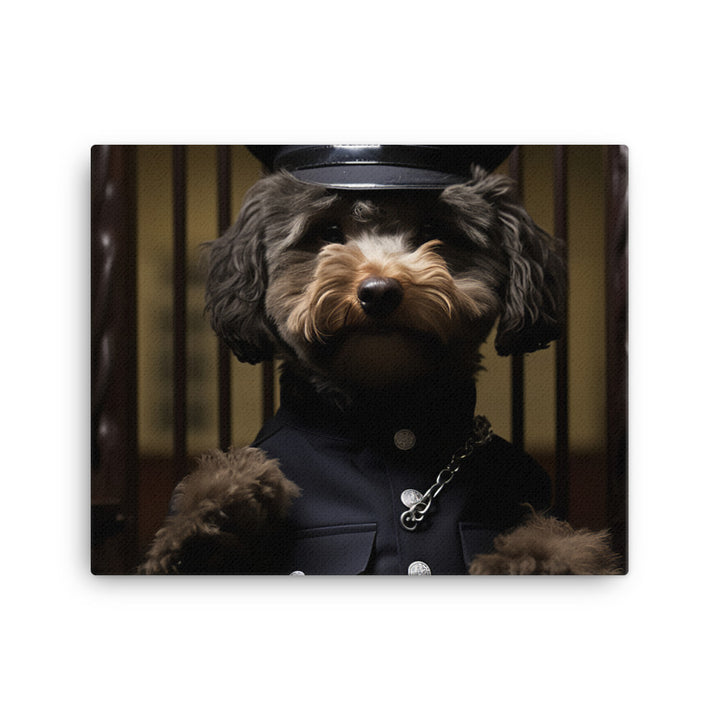 Poodle Prison Officer Canvas - PosterfyAI.com