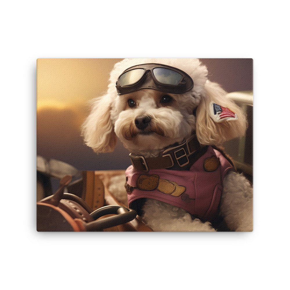 Poodle Pilot Canvas - PosterfyAI.com