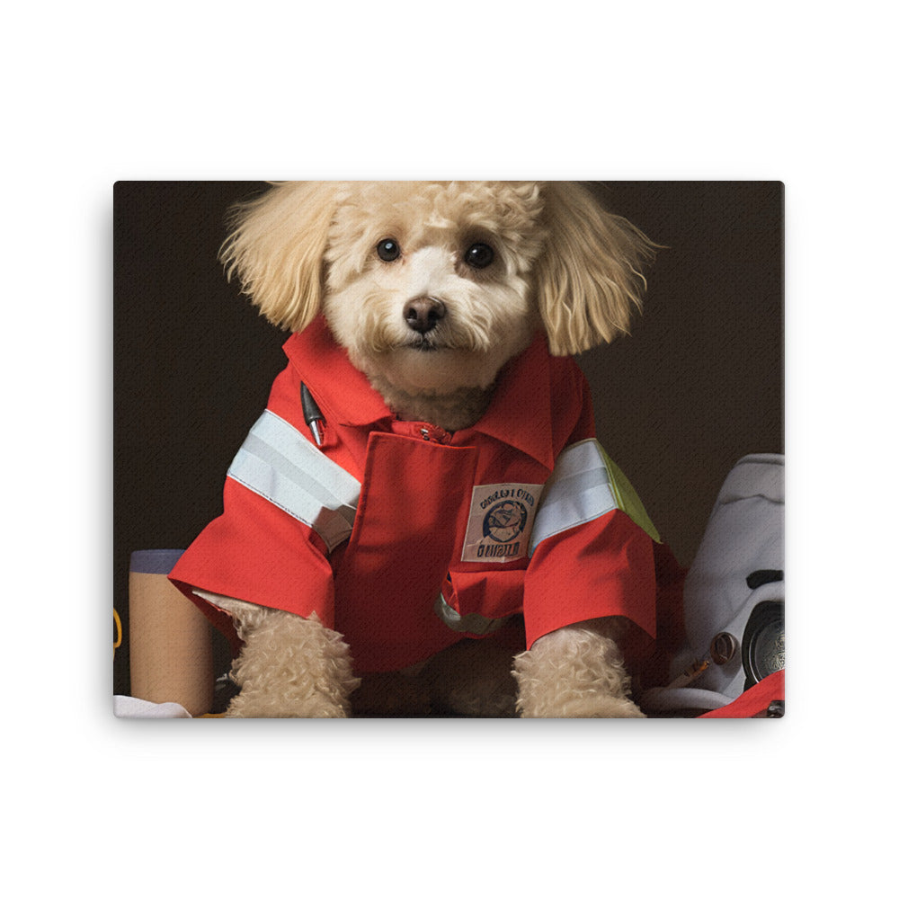 Poodle Paramedic Canvas - PosterfyAI.com