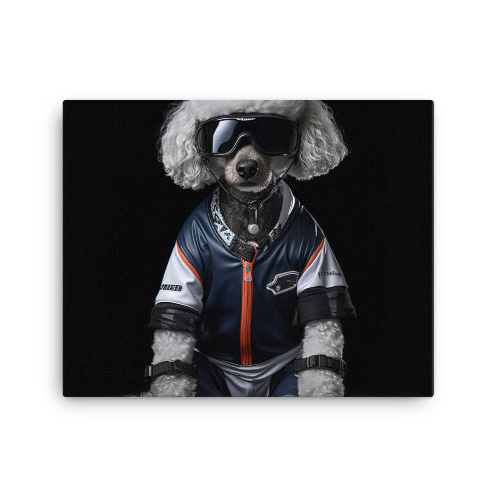 Poodle Motorsport Athlete Canvas - PosterfyAI.com