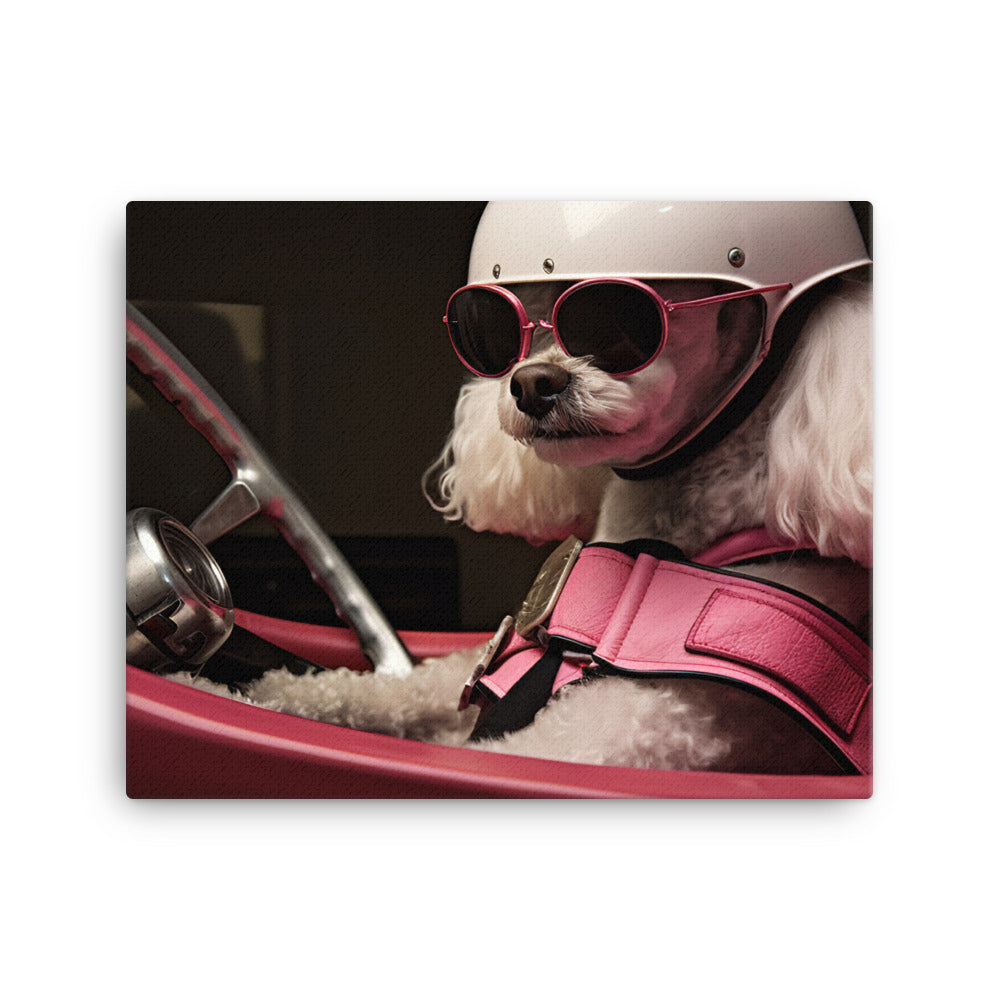 Poodle Motorsport Athlete Canvas - PosterfyAI.com