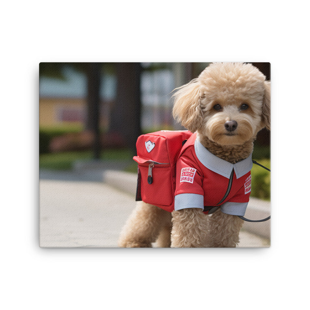 Poodle Mail Carrier Canvas - PosterfyAI.com