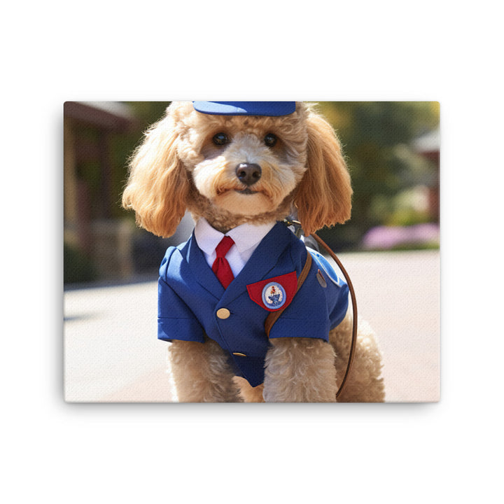 Poodle Mail Carrier Canvas - PosterfyAI.com