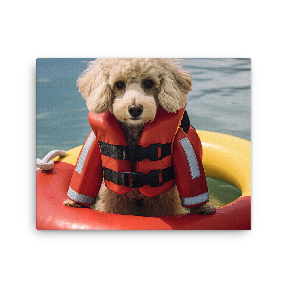 Poodle Lifeguard Canvas - PosterfyAI.com