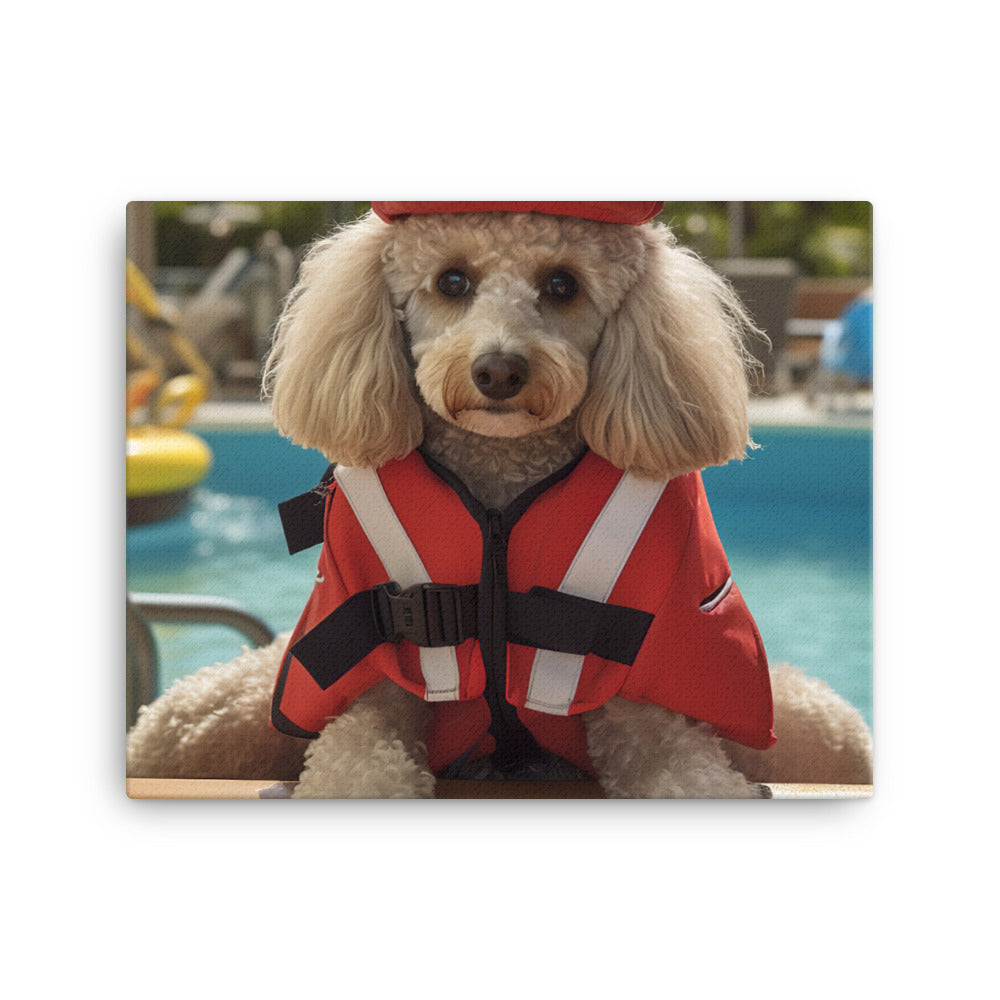 Poodle Lifeguard Canvas - PosterfyAI.com