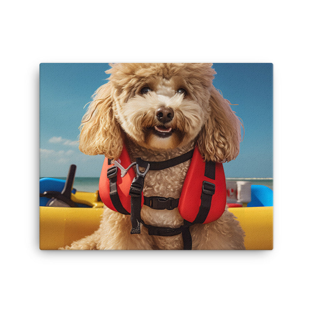 Poodle Lifeguard Canvas - PosterfyAI.com