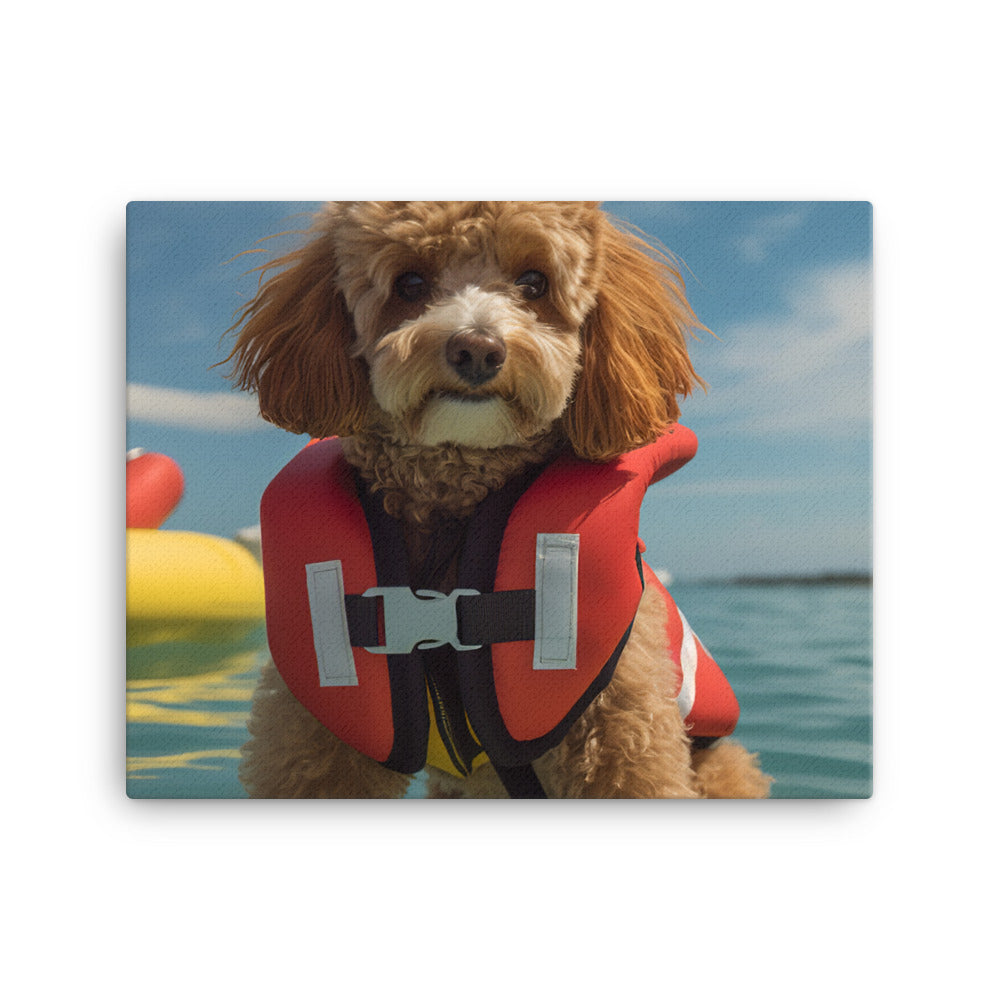 Poodle Lifeguard Canvas - PosterfyAI.com