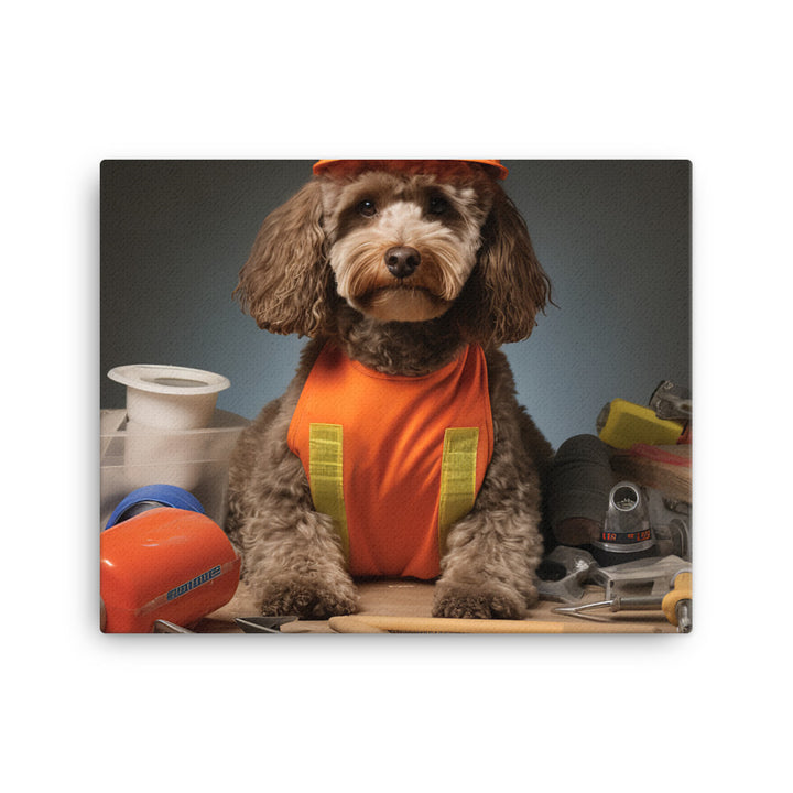 Poodle Contractor Canvas - PosterfyAI.com