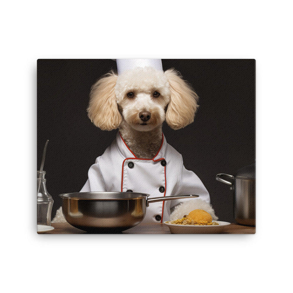 Poodle Chef Canvas - PosterfyAI.com