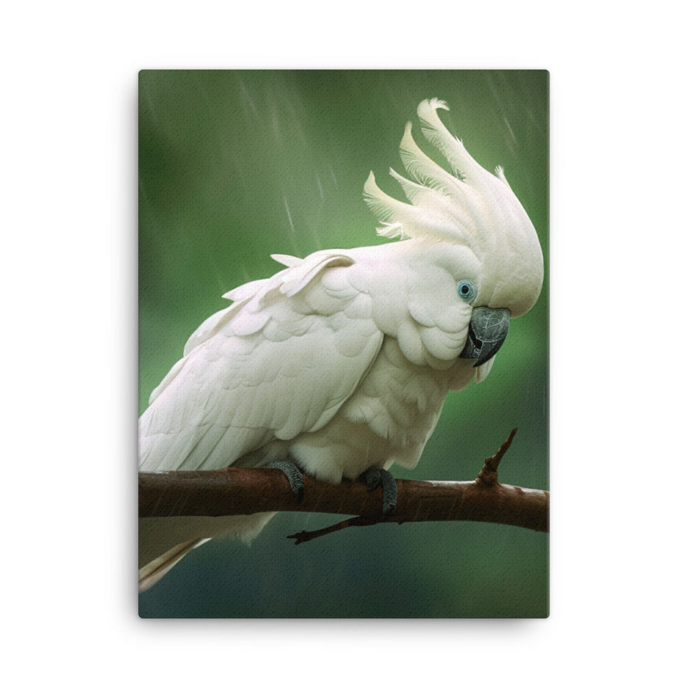 Umbrella Cockatoo Canvas - PosterfyAI.com