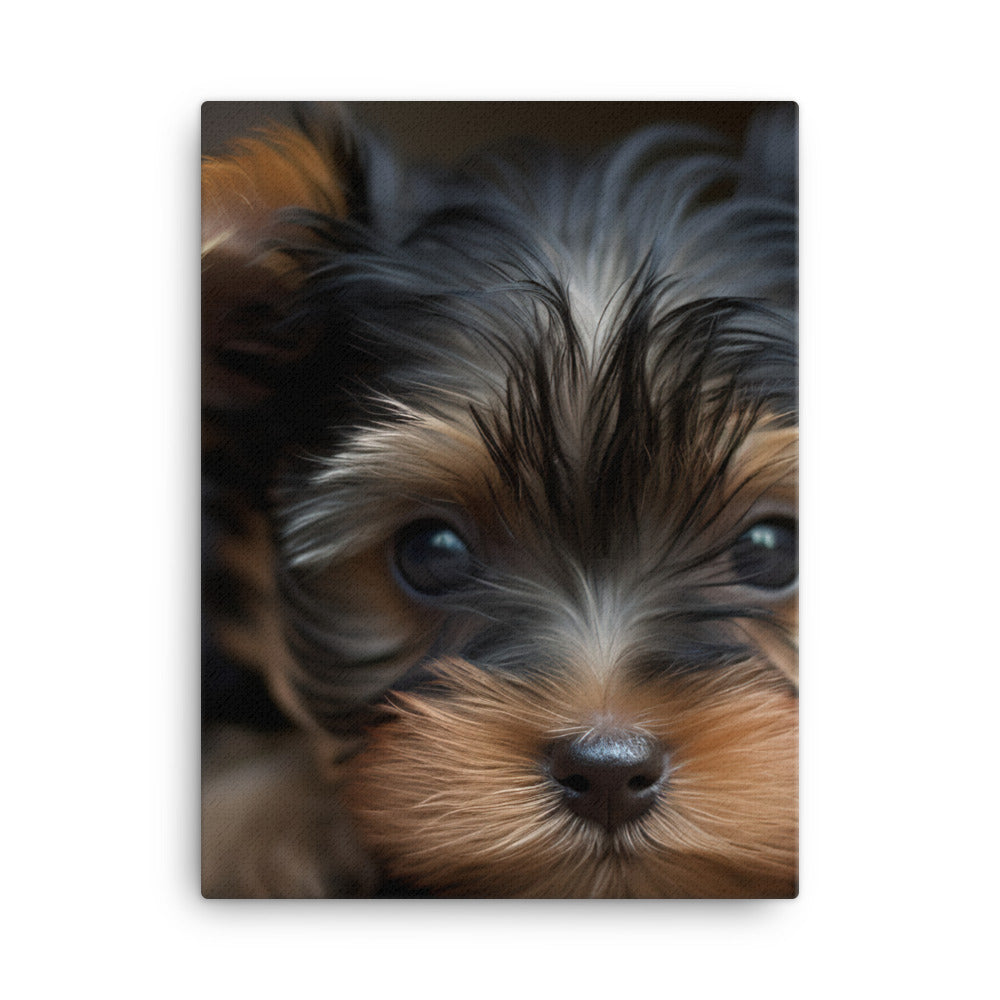 Yorkshire Terrier Pup Canvas - PosterfyAI.com