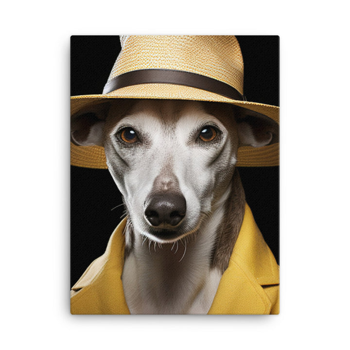 Whippet Fashionista Canvas - PosterfyAI.com