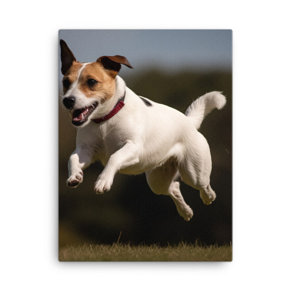 Spirited Jack Russell Terrier at Play Canvas - PosterfyAI.com