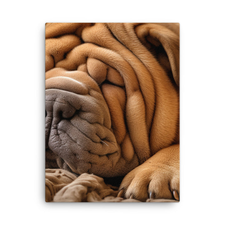 Shar Pei Dreaming Canvas - PosterfyAI.com