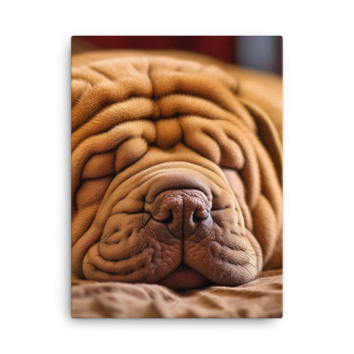 Shar Pei Dreaming Canvas - PosterfyAI.com