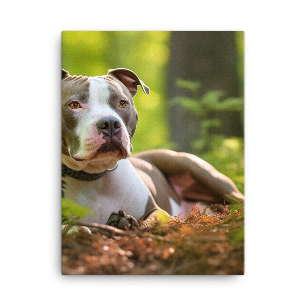 Serene American Staffordshire Terrier Canvas - PosterfyAI.com