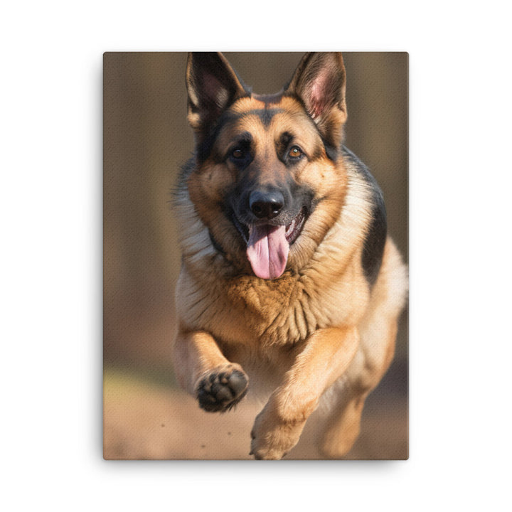 German Shepherd Canvas - PosterfyAI.com