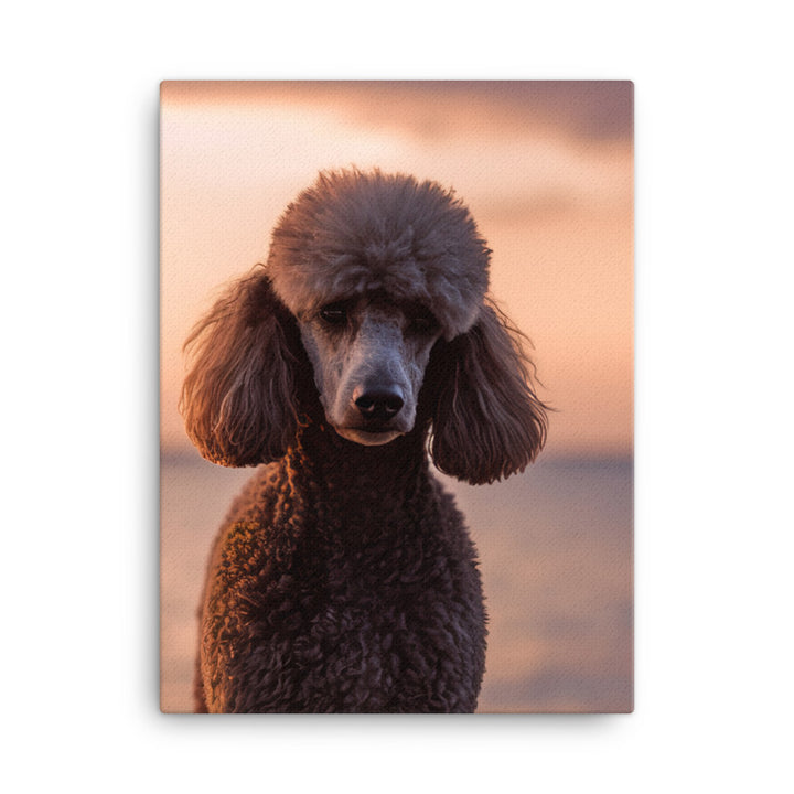 Poodle by the Seaside Canvas - PosterfyAI.com