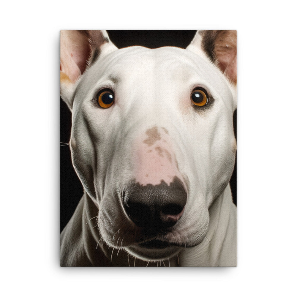 Majestic Bull Terrier Canvas - PosterfyAI.com