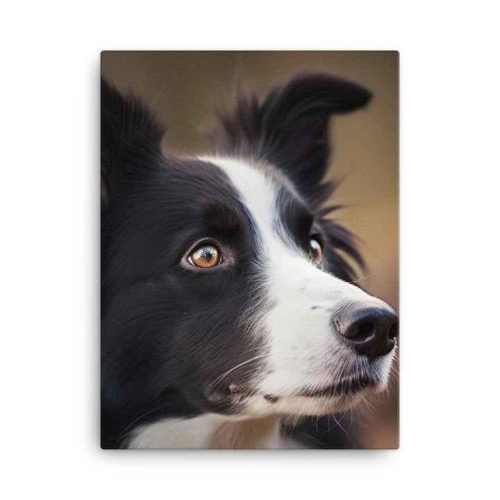 Majestic Border Collie Portrait Canvas - PosterfyAI.com