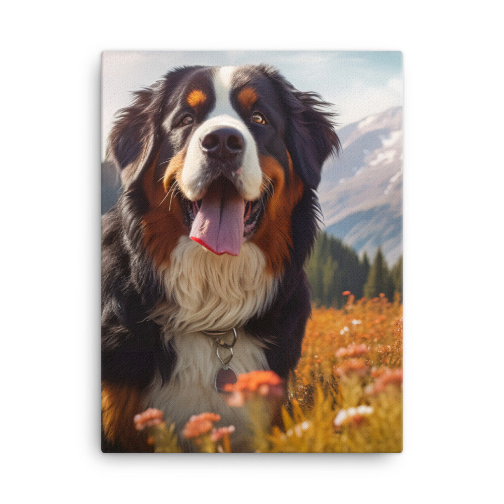 Majestic Bernese Mountain Dog Canvas - PosterfyAI.com