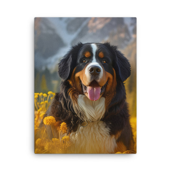 Majestic Bernese Mountain Dog Canvas - PosterfyAI.com