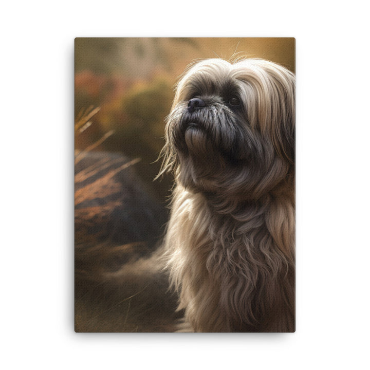 Lhasa Apso in Nature Canvas - PosterfyAI.com