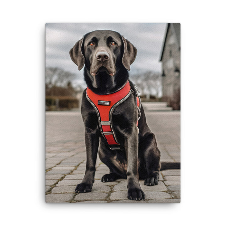 Intelligent Labrador Retriever Canvas - PosterfyAI.com