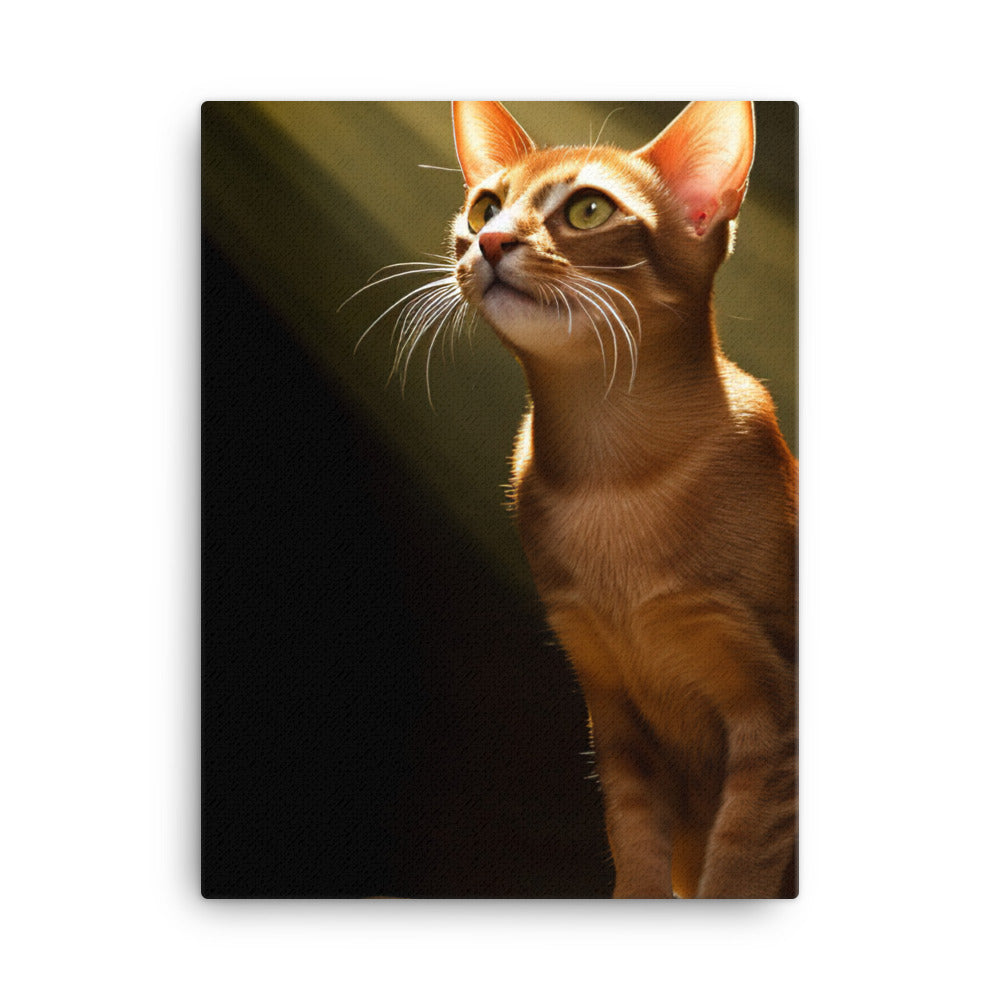 Playful Spirit of Abyssinian Cat Canvas - PosterfyAI.com