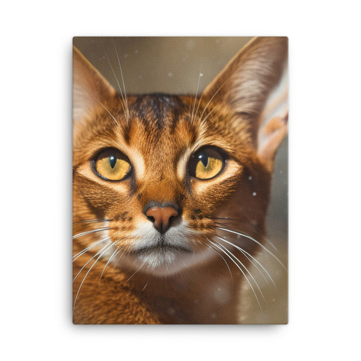 Exotic Beauty of Abyssinian Cat Canvas - PosterfyAI.com