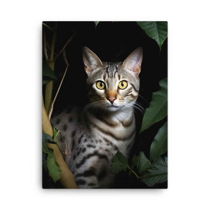 Egyptian Mau Cat Canvas - PosterfyAI.com