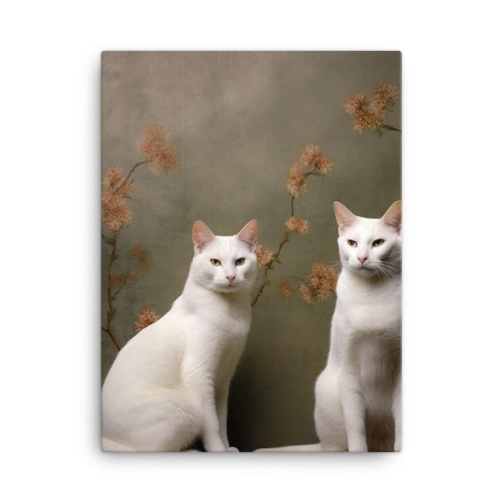 Japanese Bobtail Cat Canvas - PosterfyAI.com