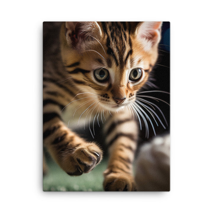 Bengal Kitten Canvas - PosterfyAI.com