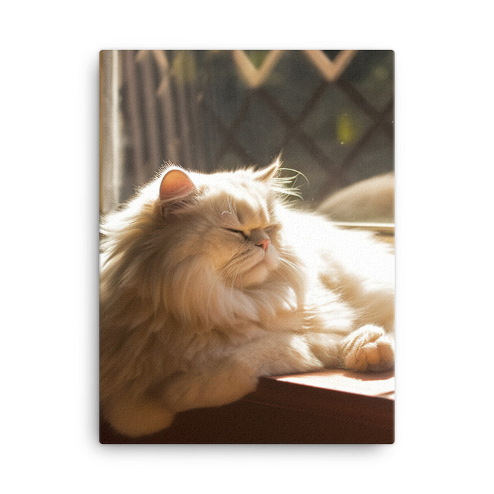 Persian Cat Relaxation Canvas - PosterfyAI.com