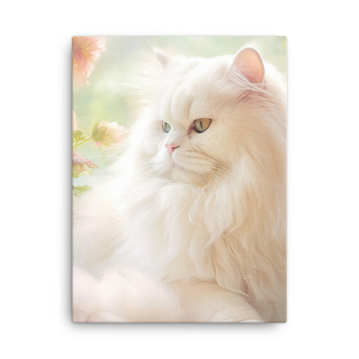 Persian Cat in Dreamy Pastel Canvas - PosterfyAI.com
