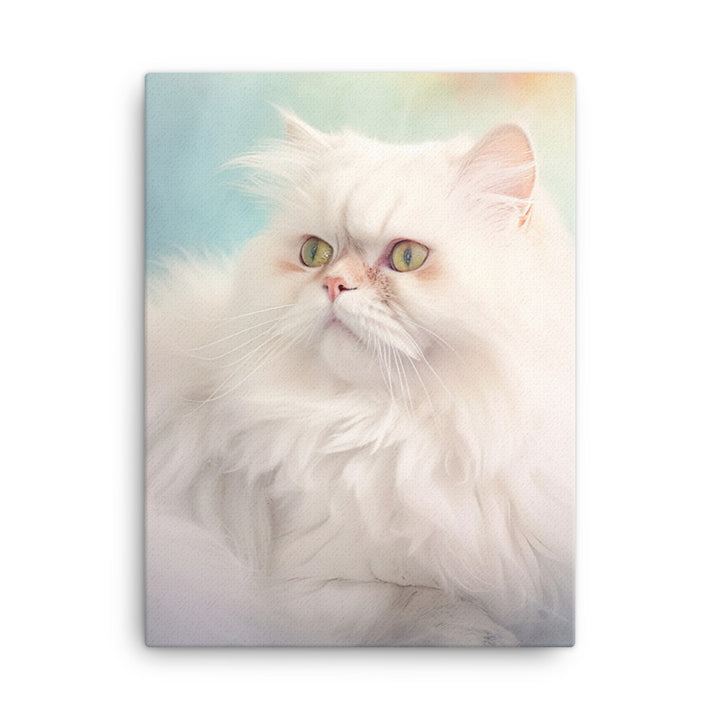 Persian Cat in Dreamy Pastel Canvas - PosterfyAI.com