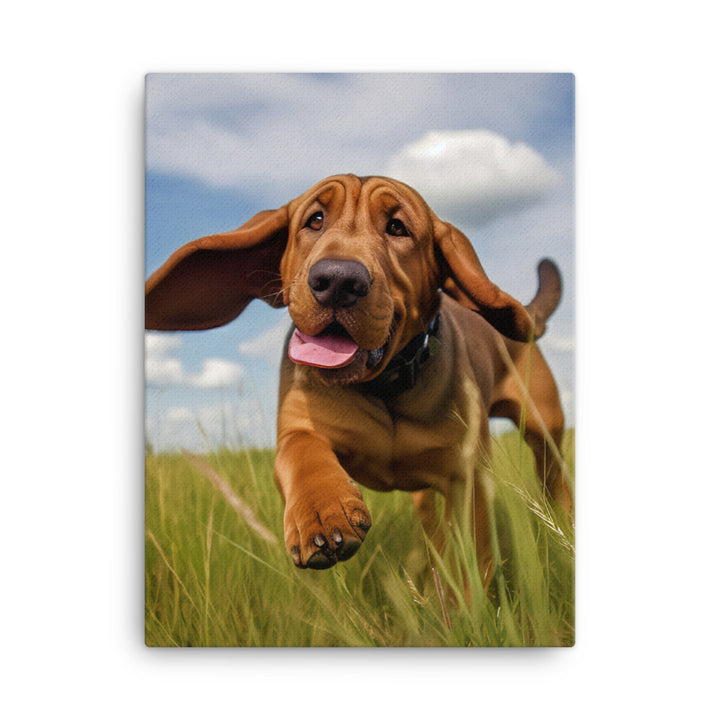 Bloodhound Playtime Canvas - PosterfyAI.com