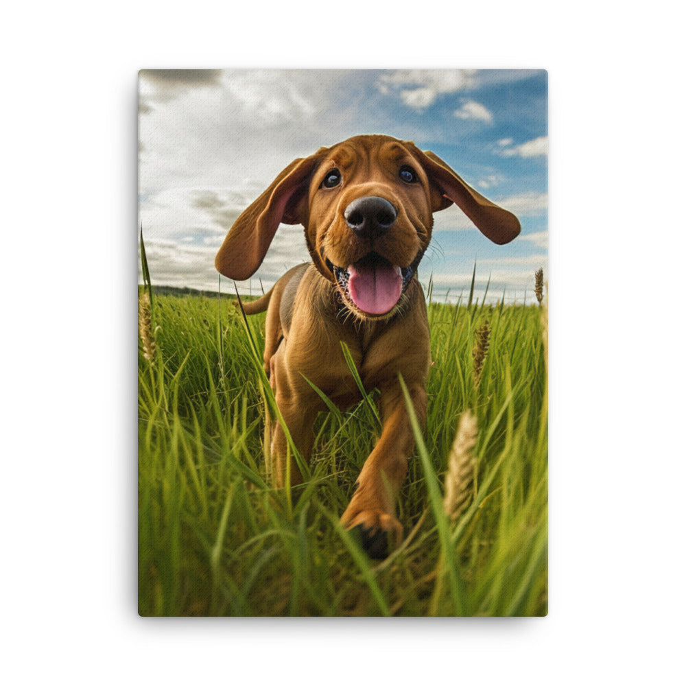 Bloodhound Playtime Canvas - PosterfyAI.com