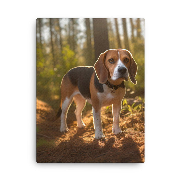 Beagle on the scent Canvas - PosterfyAI.com