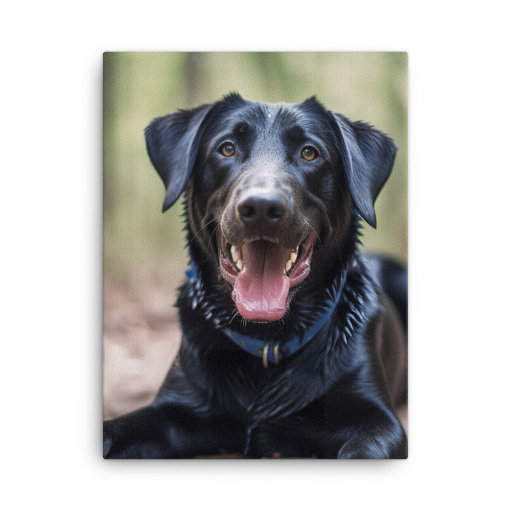 A portrait of a happy Labrador Retriever Canvas - PosterfyAI.com