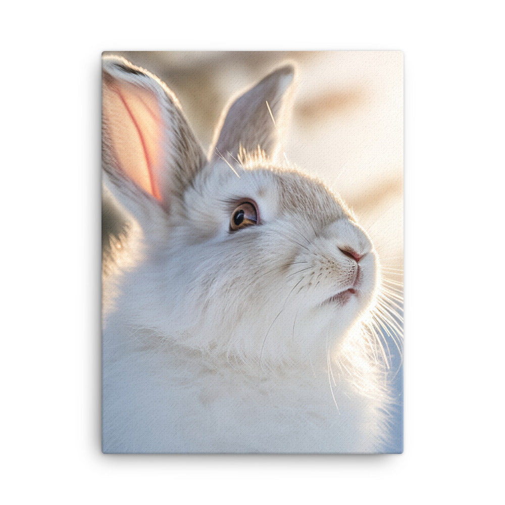 Florida White Bunny Canvas - PosterfyAI.com