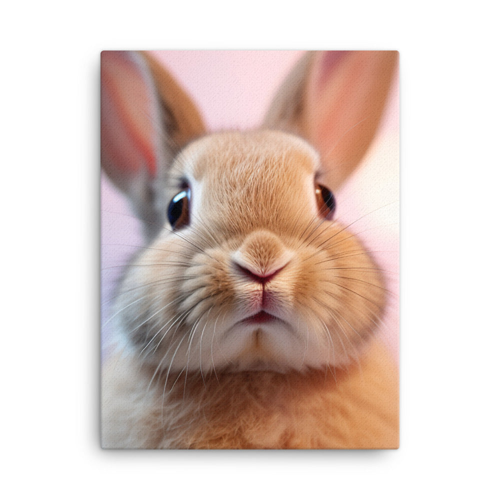 Mini Rex Bunny Canvas - PosterfyAI.com