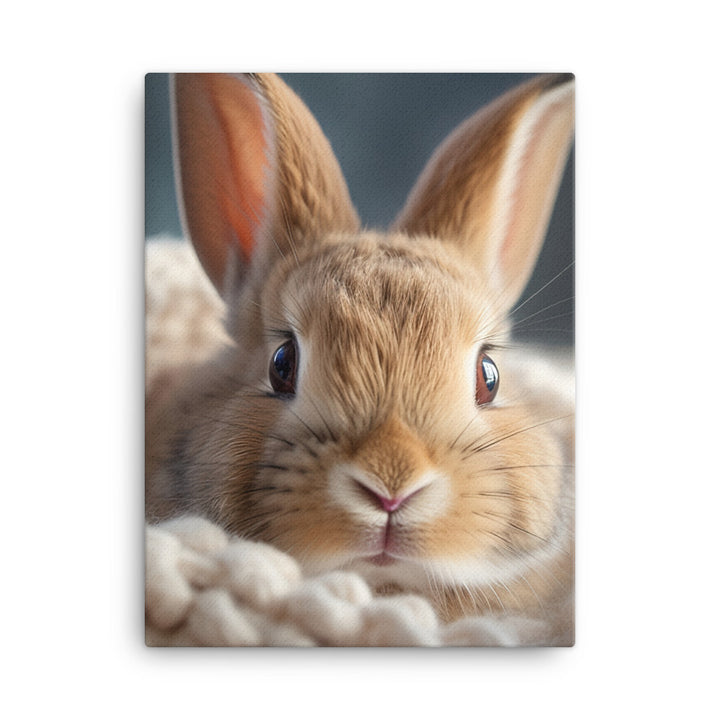 Mini Rex Bunny Canvas - PosterfyAI.com