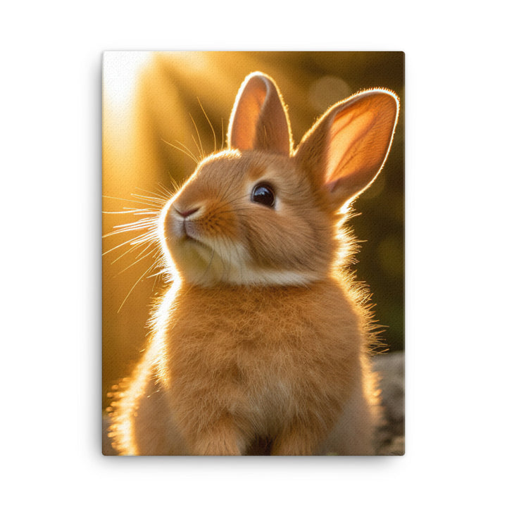 Adorable Tan Bunny Canvas - PosterfyAI.com