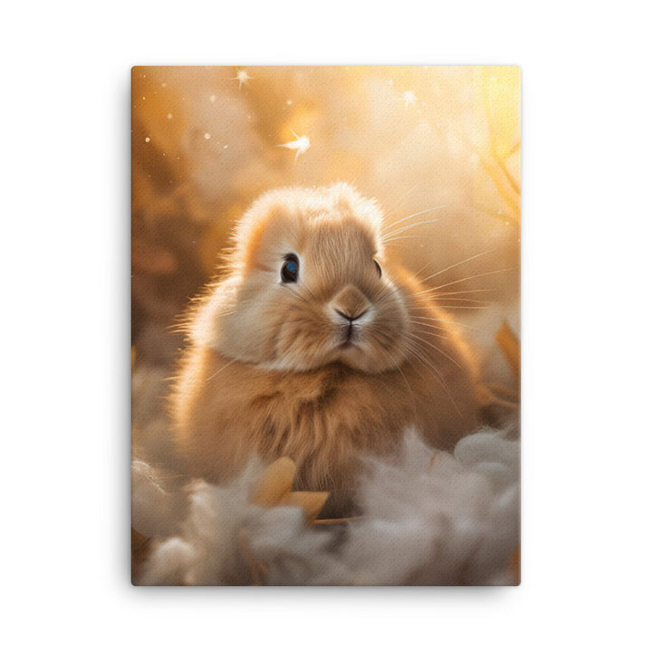 Tan Bunny in a Whimsical Wonderland Canvas - PosterfyAI.com