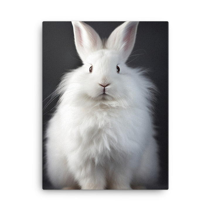 Satin Angora Bunny Canvas - PosterfyAI.com