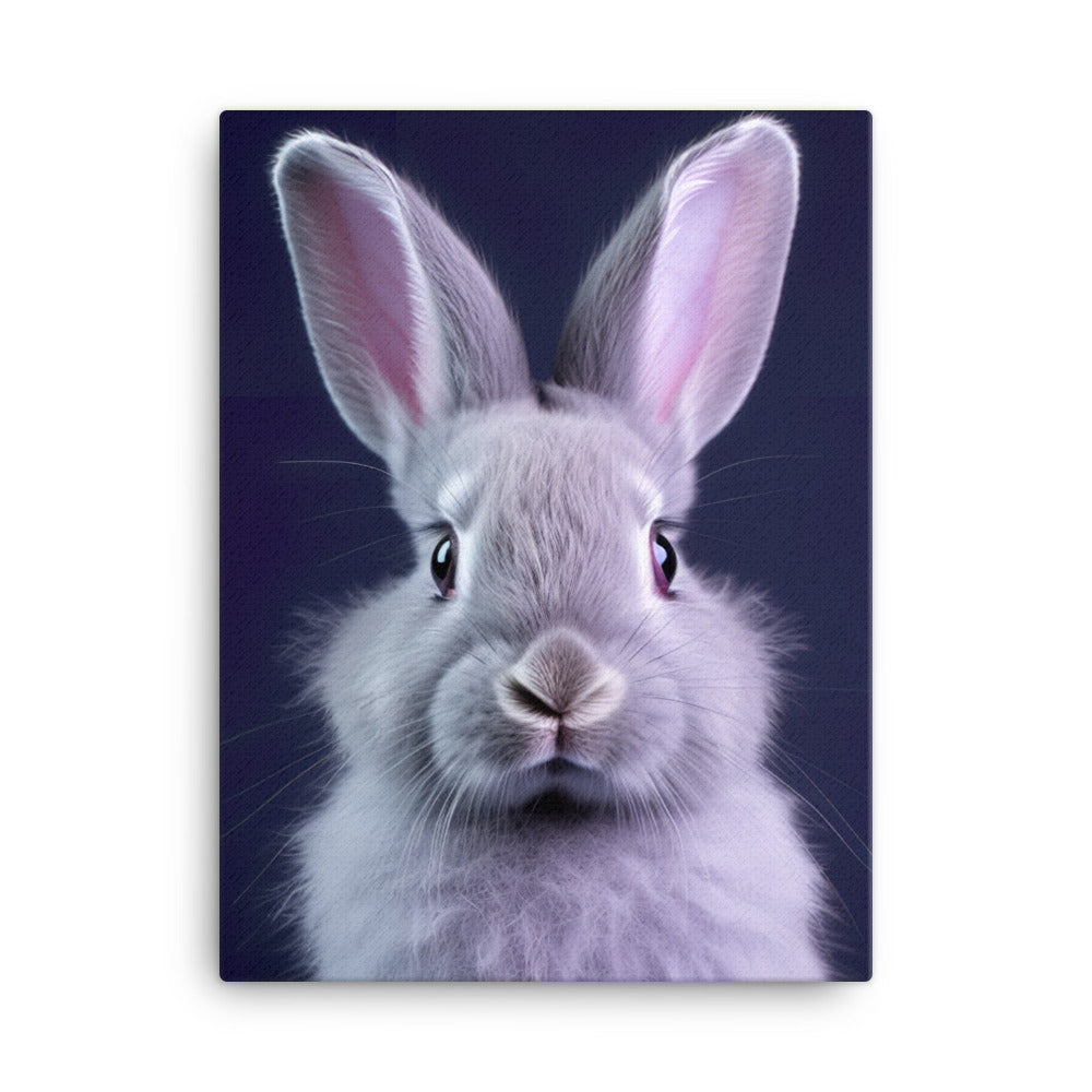 Lilac Bunny Canvas - PosterfyAI.com