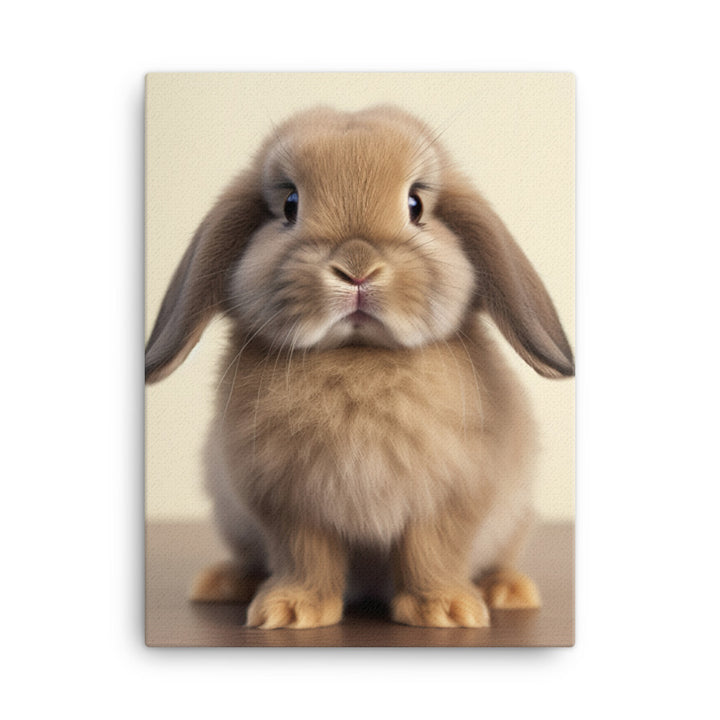 Adorable Mini Lop Bunny Canvas - PosterfyAI.com