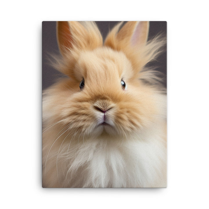 Adorable Lionhead Bunny Canvas - PosterfyAI.com