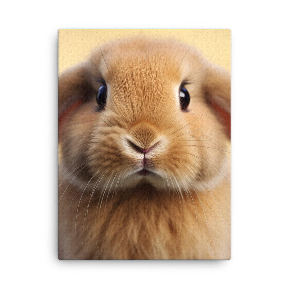 Adorable Holland Lop Bunny Canvas - PosterfyAI.com